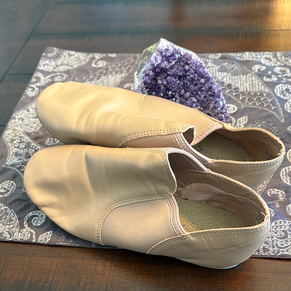 Capezio Tan Leather Slip-On Footwear